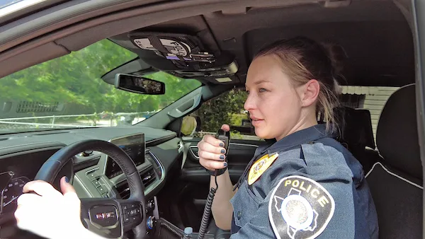 Police using mobile radio